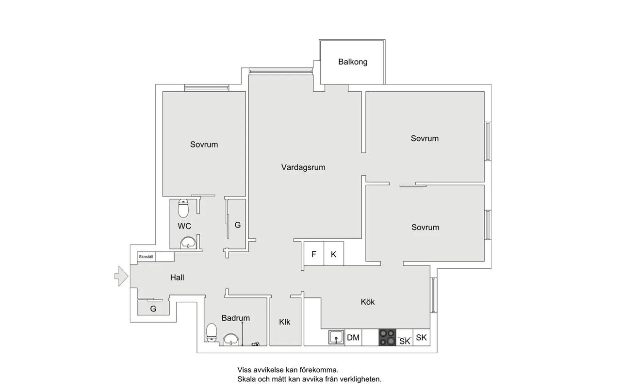Floor plan for Ekuddsvägen 2, 4tr