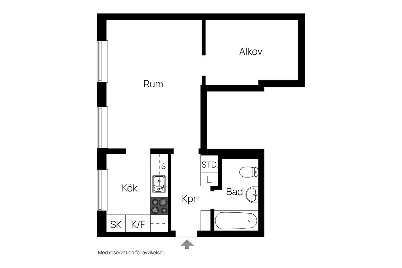 Floor plan for Sturegatan 45