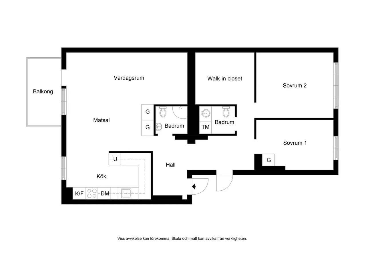 Planritning för Stockholmsvägen 7B