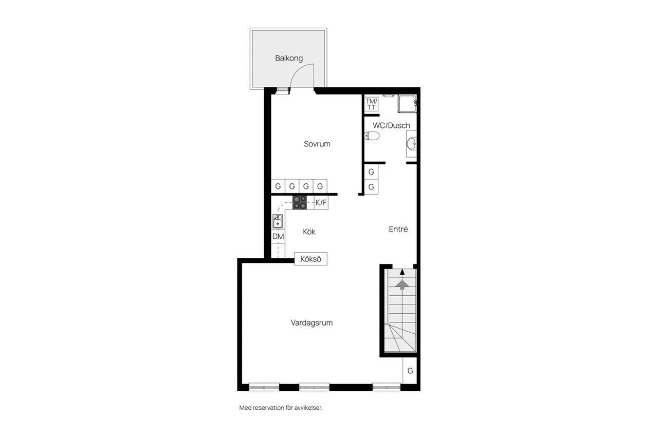 Floor plan for Storgatan 21B