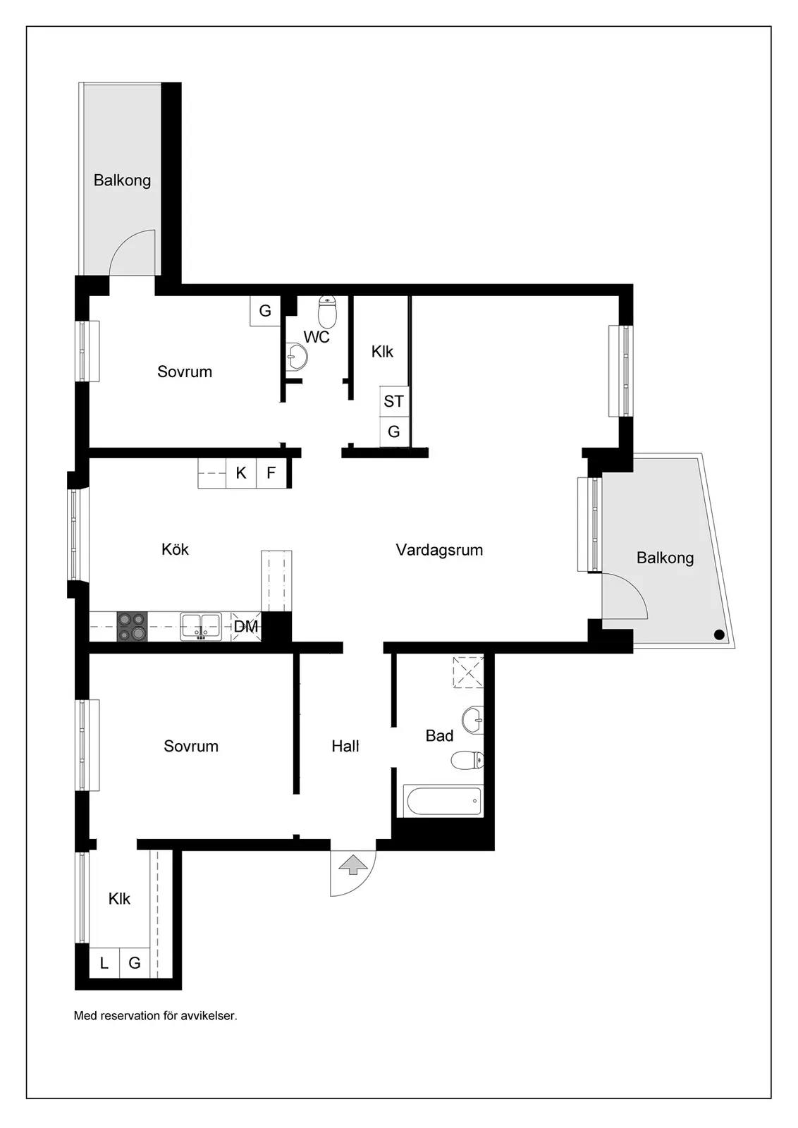 Floor plan for Olof Palmes Gata 19