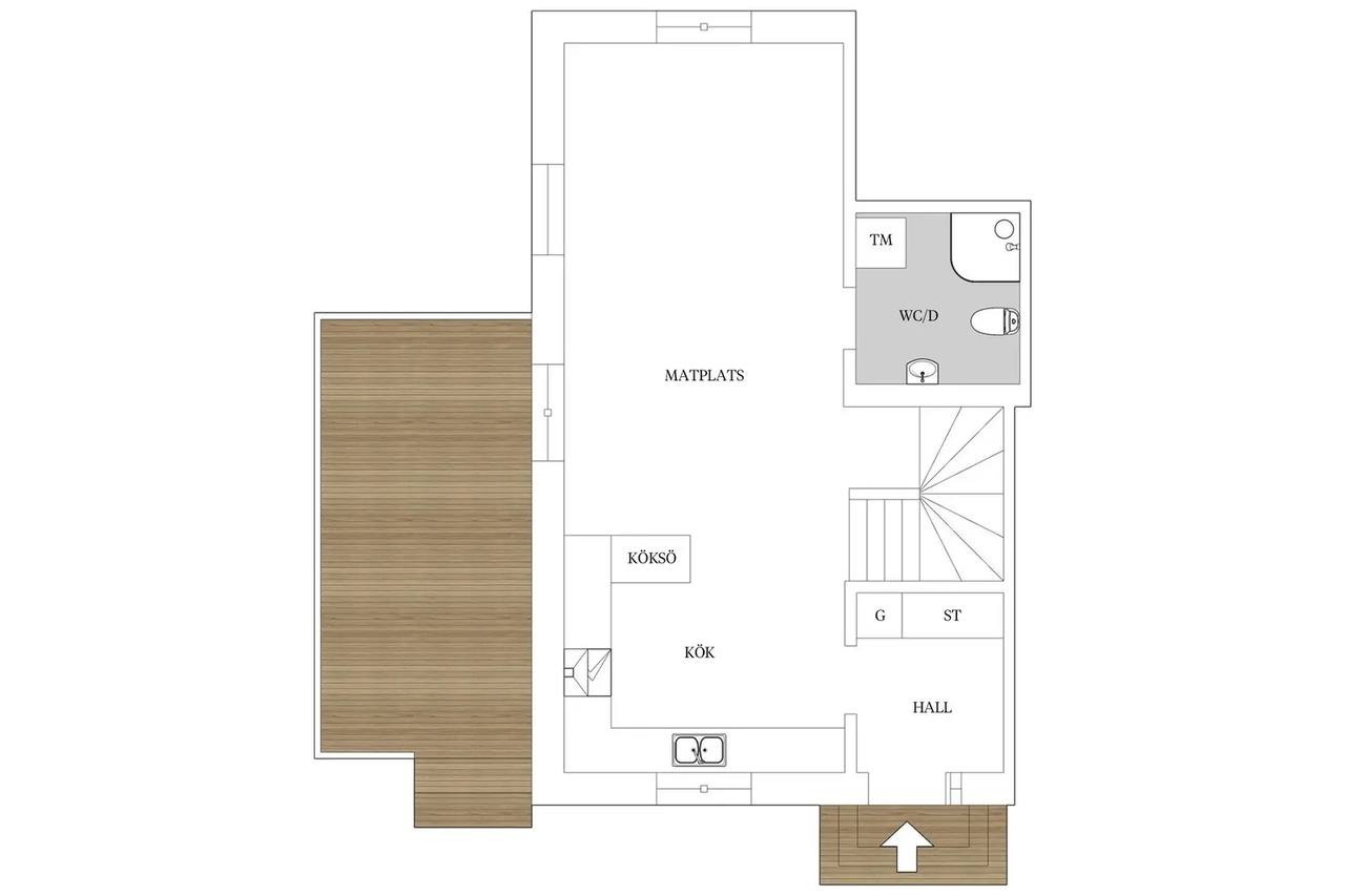 Floor plan for Södervångsgatan 60A