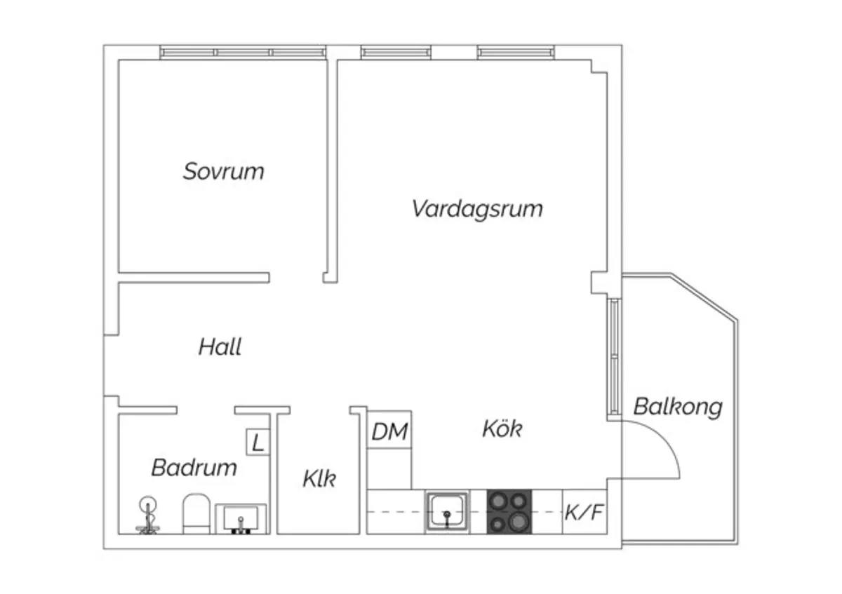 Floor plan for Söderbytorpsgatan 20