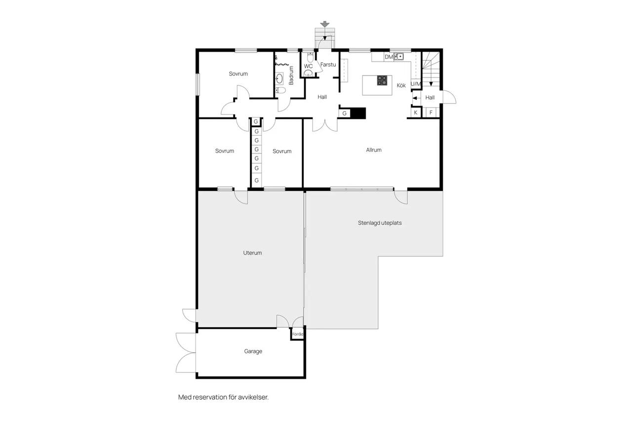 Floor plan for Lövsångarevägen 3