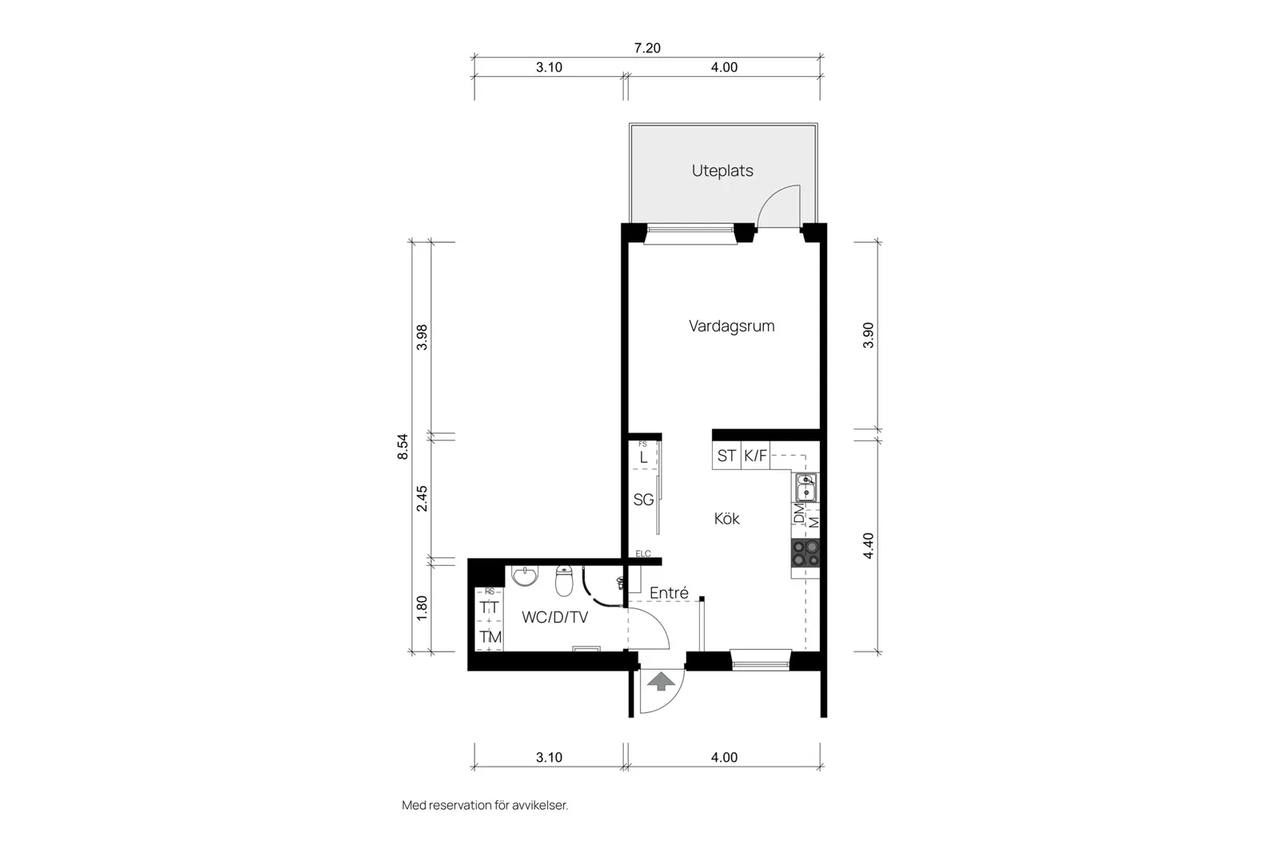 Planritning för Fräntorpsgatan 80