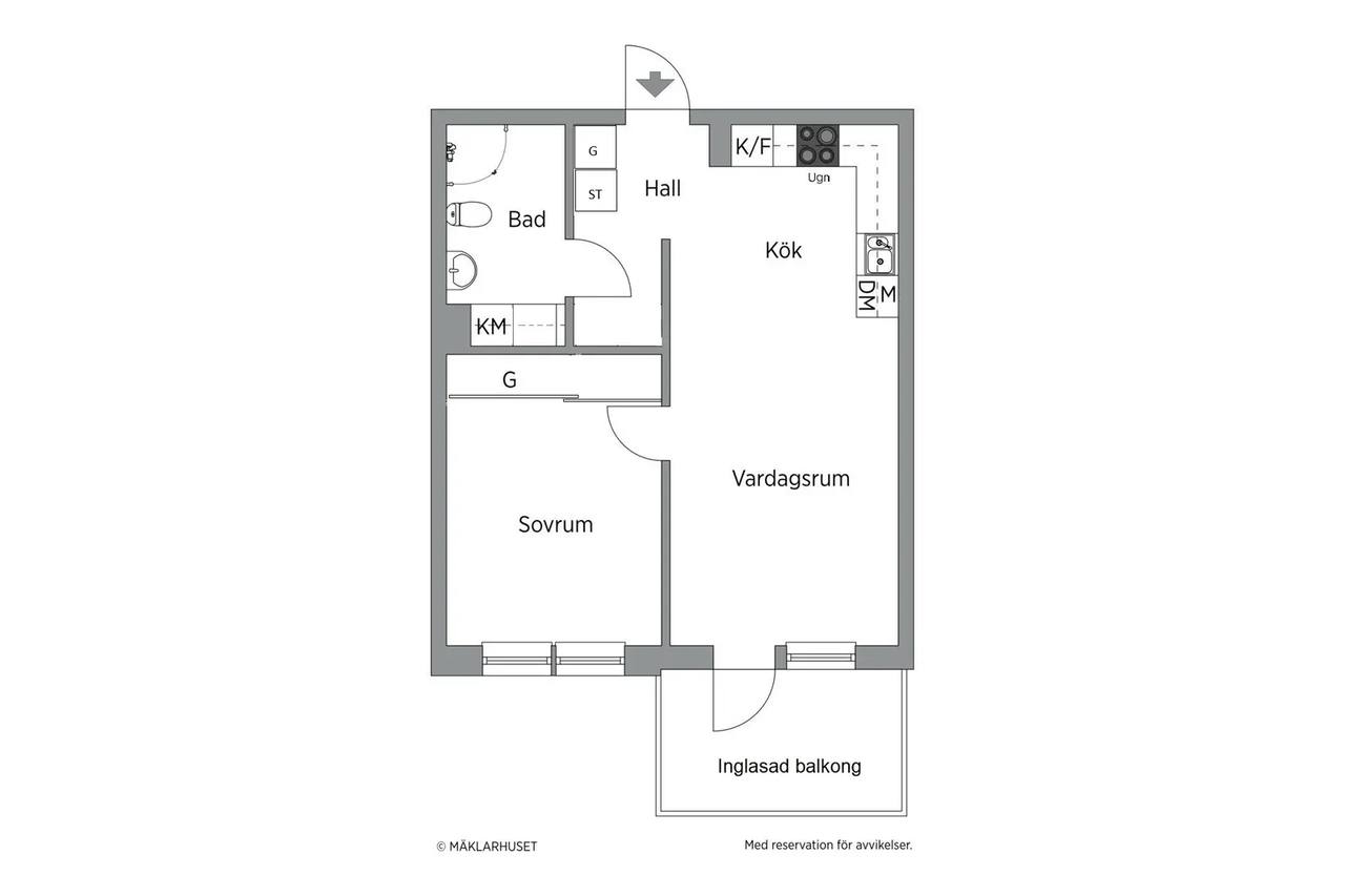 Floor plan for Skärvstensgatan 20