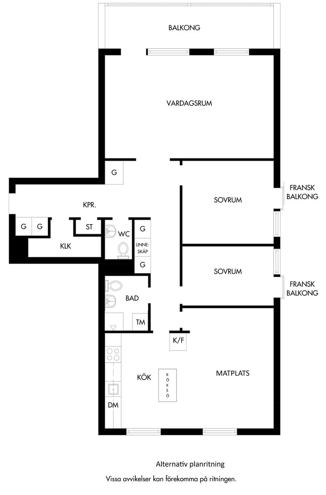 Planritning för Dammfrivägen 48B