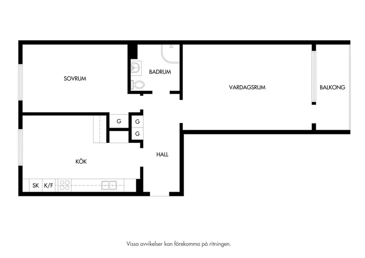 Floor plan for Högalidsvägen 46B