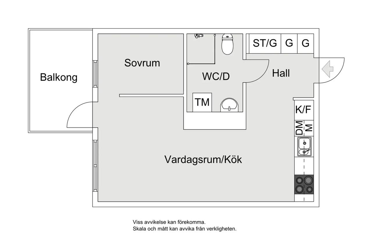 Floor plan for Boplatsvägen 11