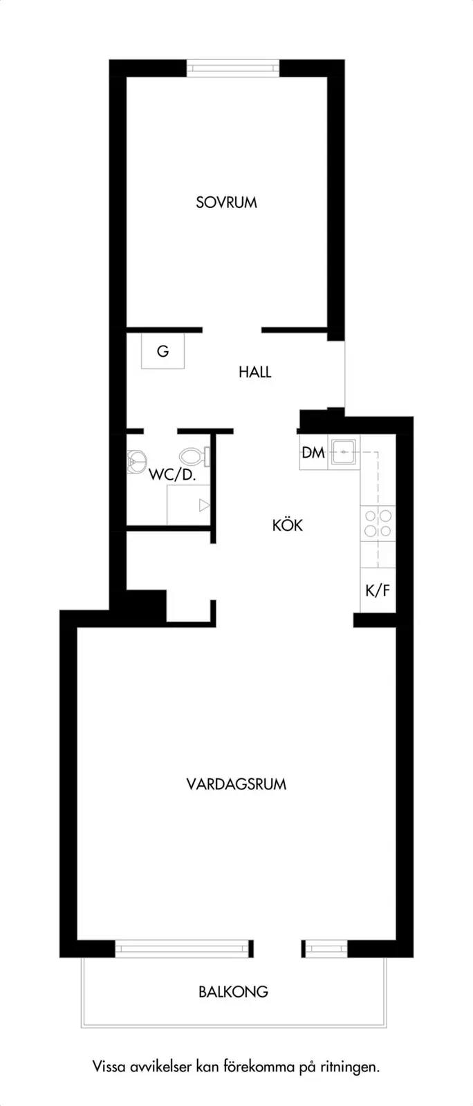 Planritning för Östra stallmästaregatan 3A