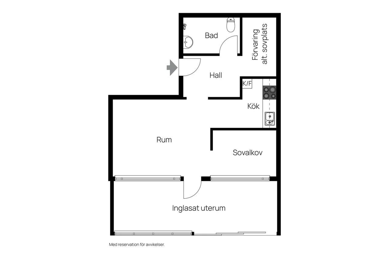 Planritning för Klockargatan 5b