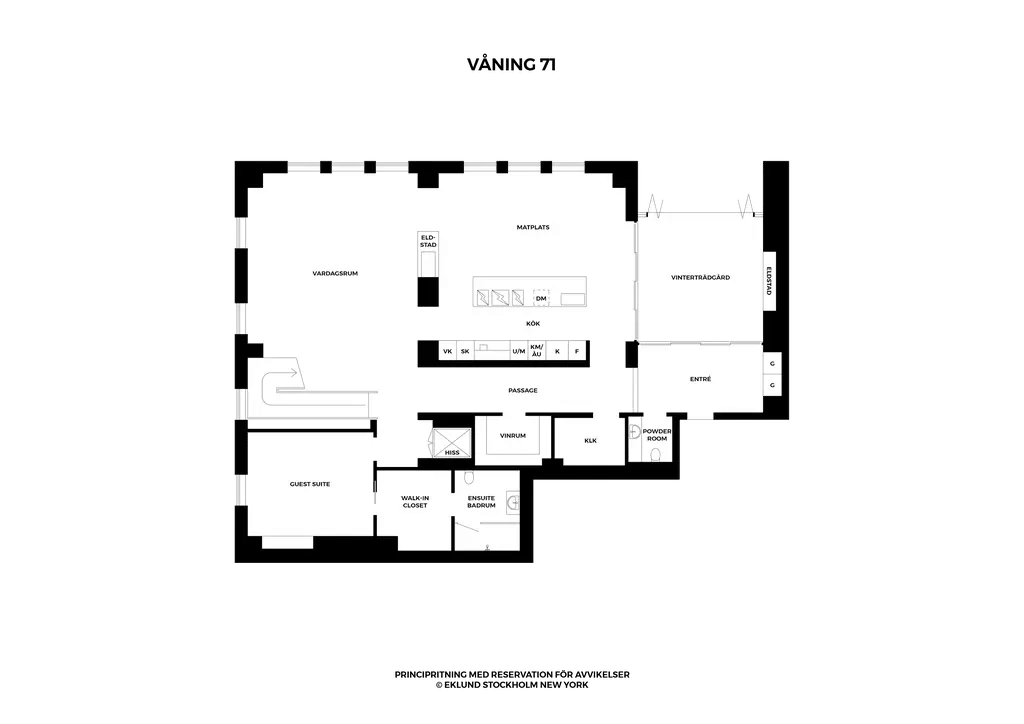 Floor plan for Karlatornet Penthouse 8101