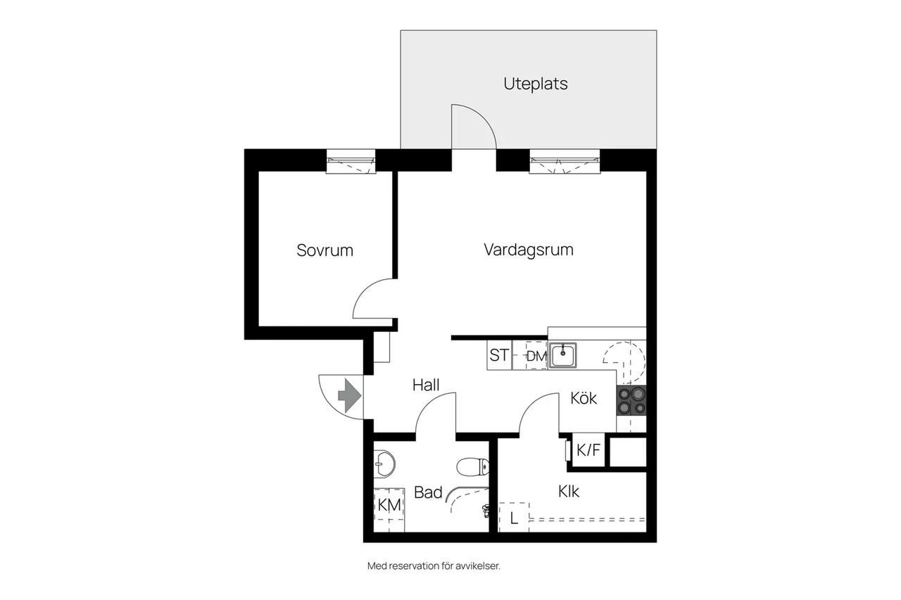 Planritning för Gjutare Granströms Gata 5