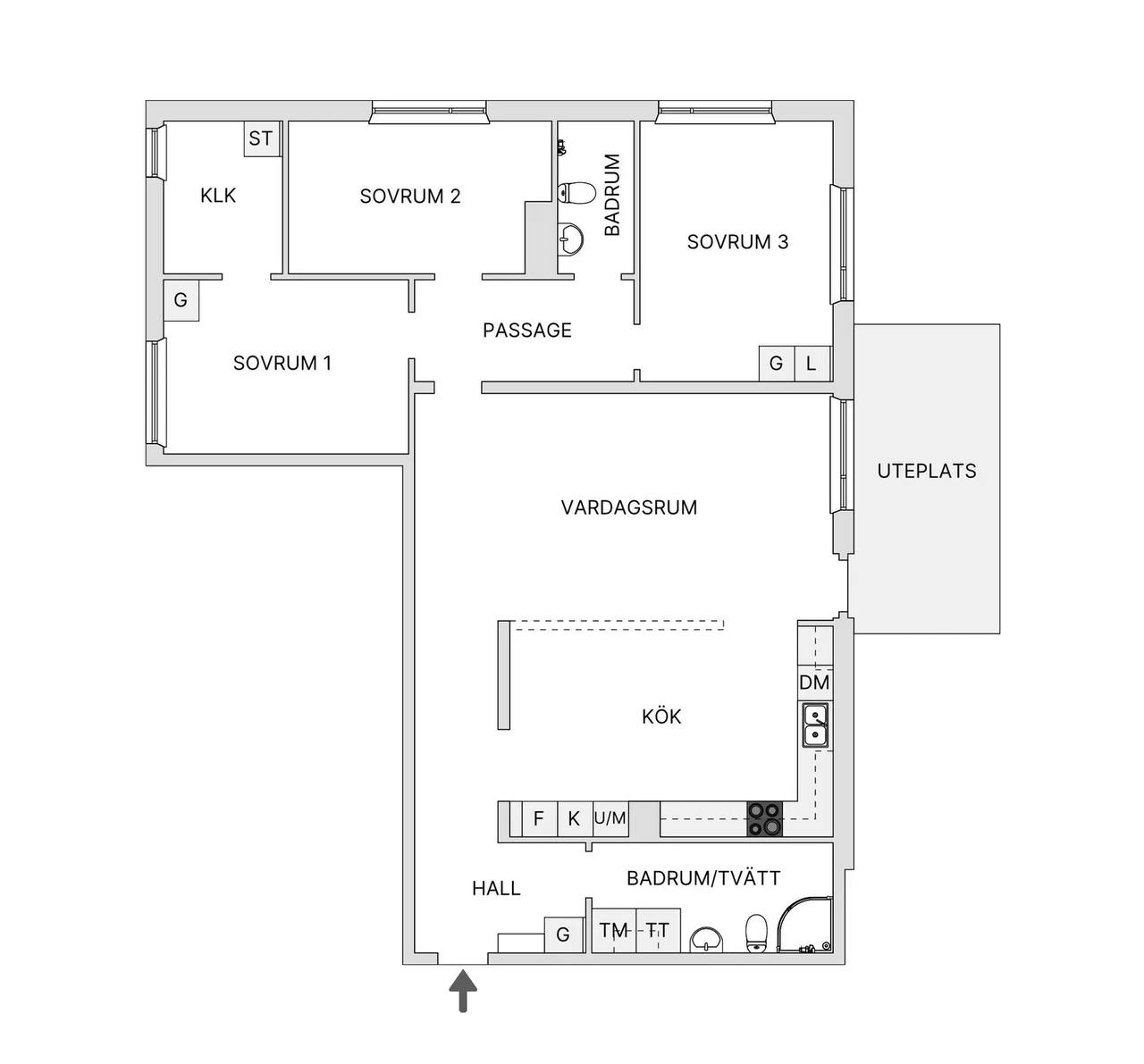 Floor plan for Sollentunavägen 160