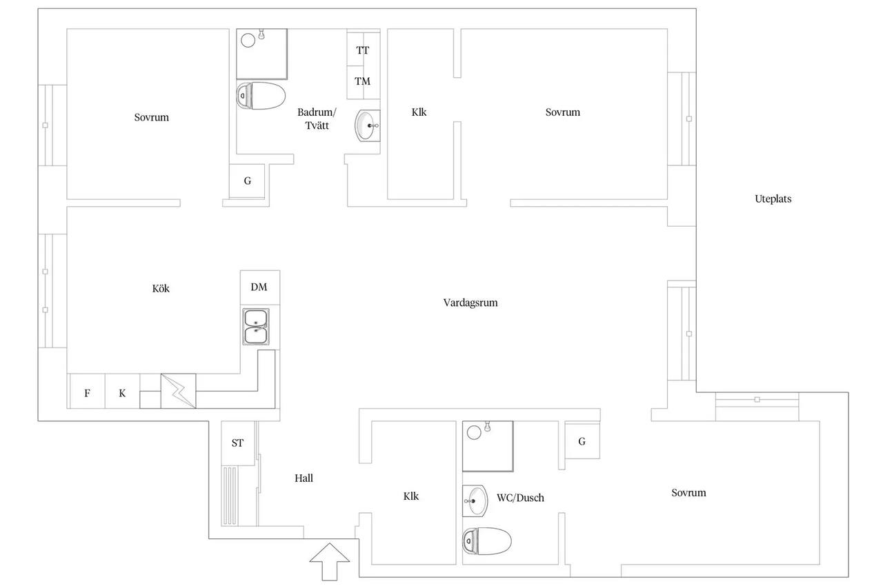 Floor plan for Drottninggatan 12