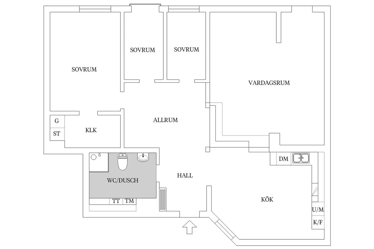 Planritning för Kajgatan 32