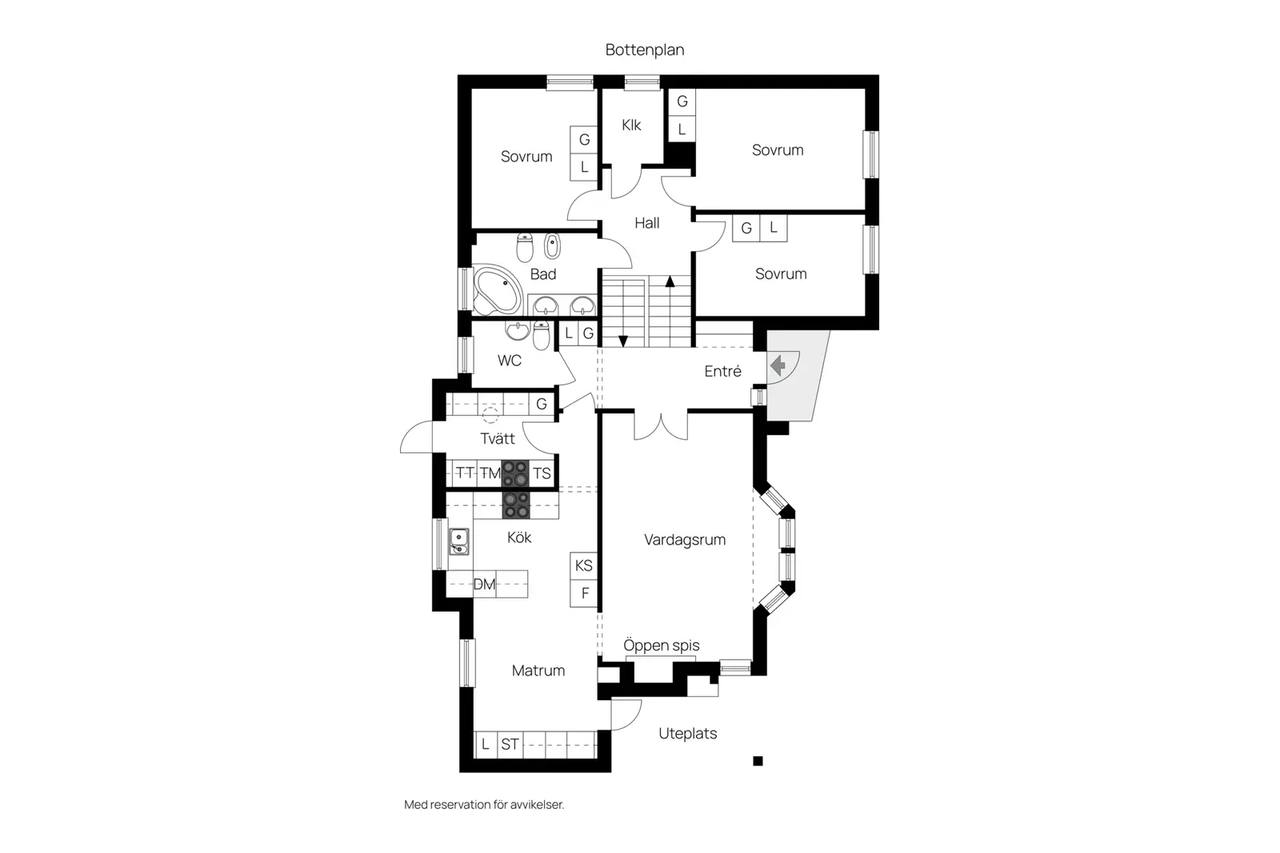 Floor plan for Almvägen 35