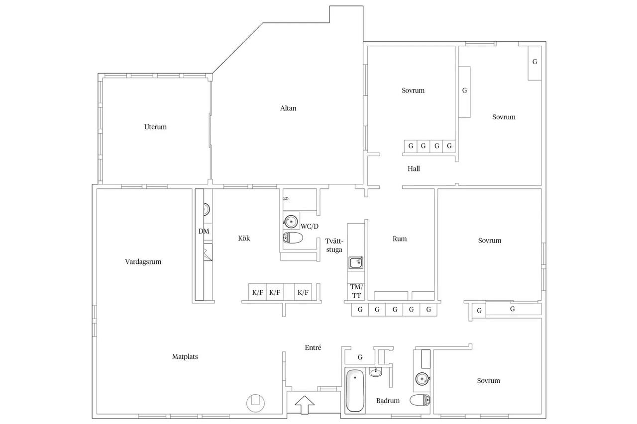 Floor plan for Lärkvägen 4