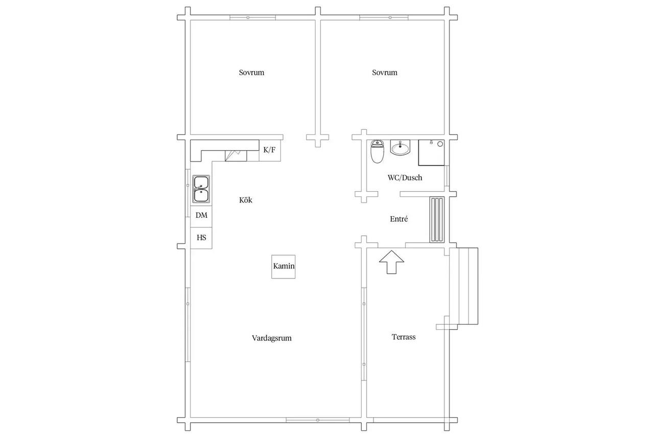 Floor plan for Baskavägen 1