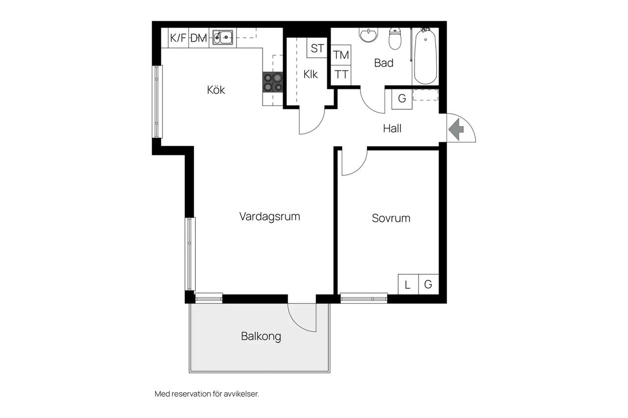 Planritning för Koltrastvägen 2D