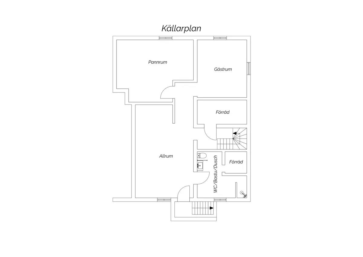 Planritning för Falkvägen 16