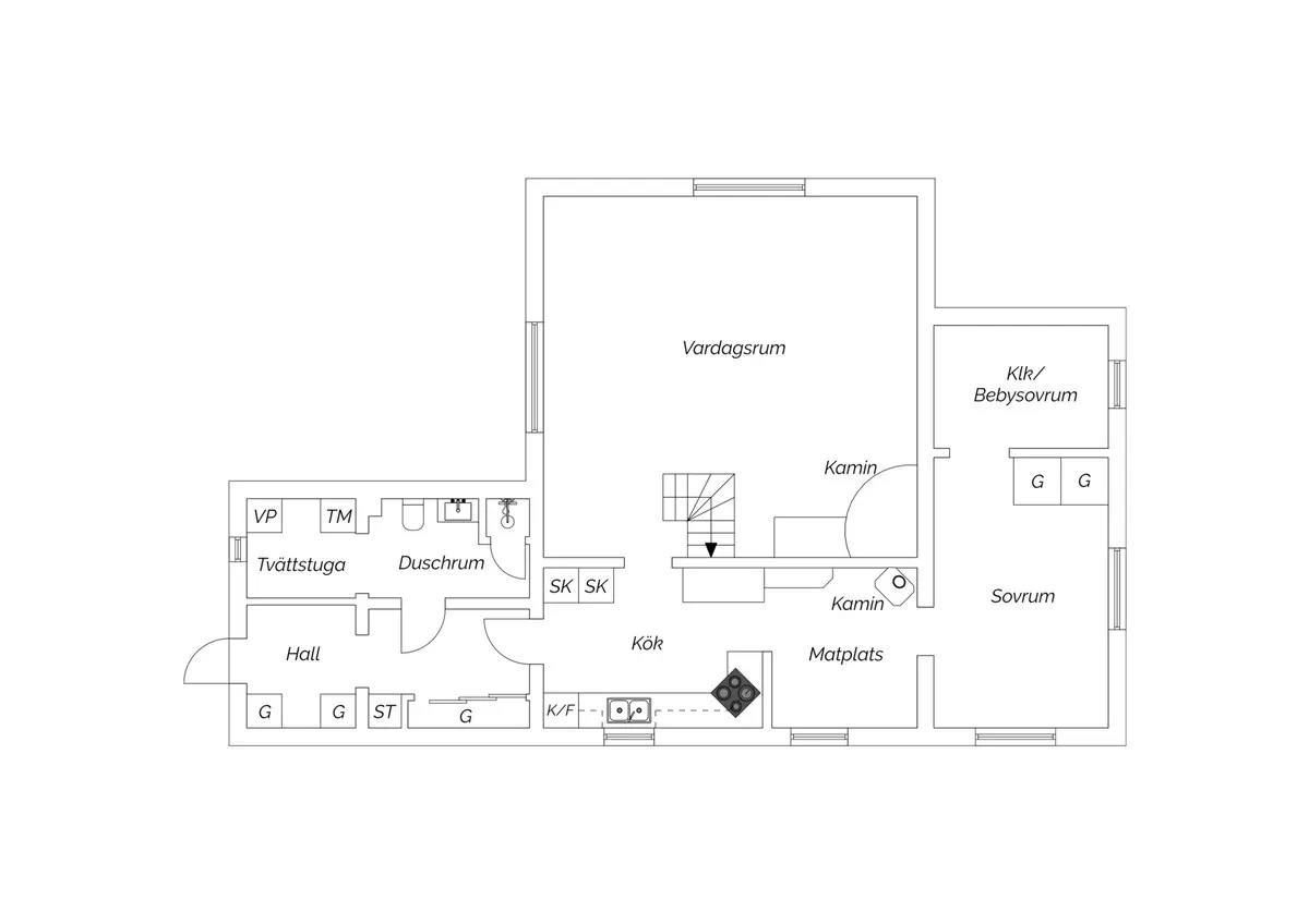 Floor plan for Råbäcksvägen 10