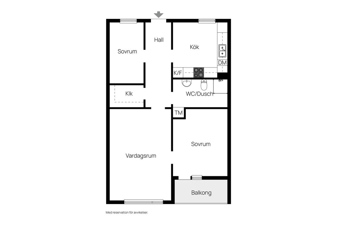 Planritning för Knotavägen 36