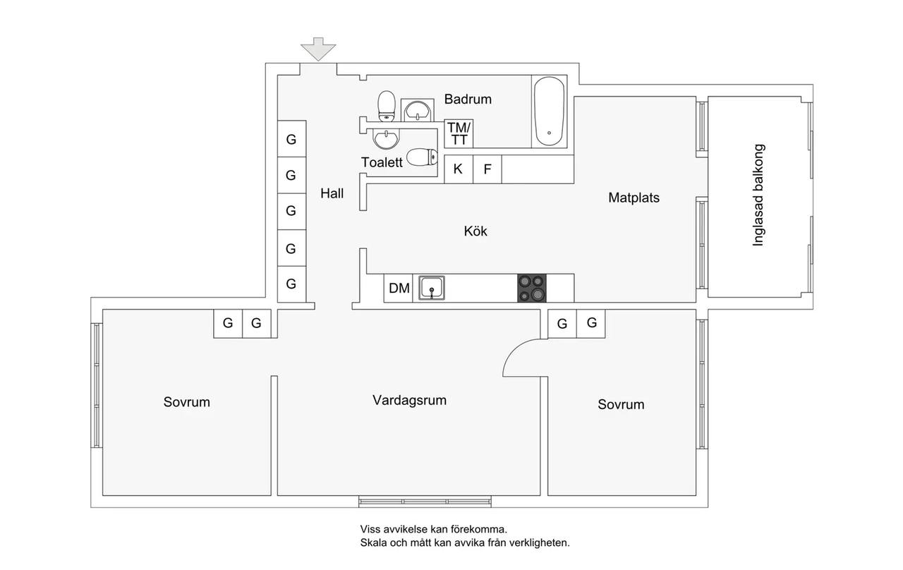 Floor plan for Höglundavägen 9
