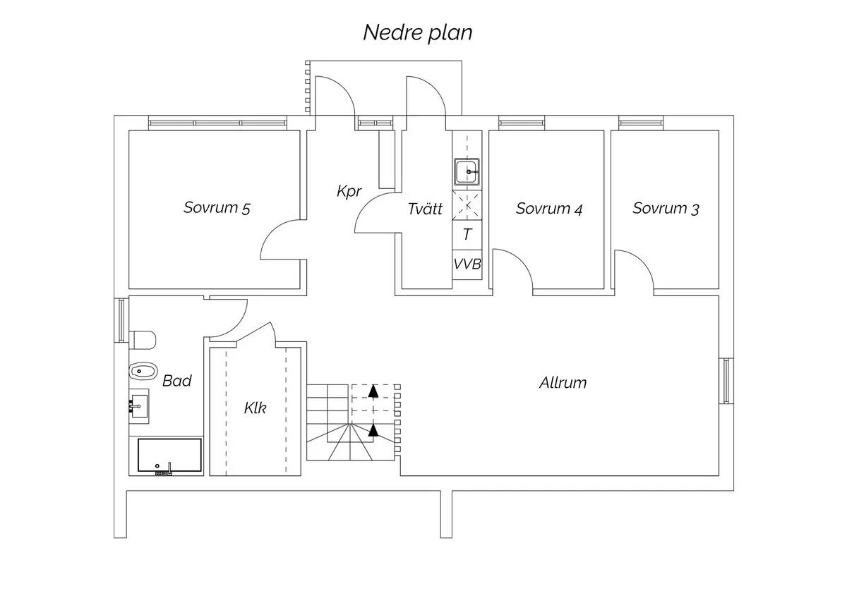 Floor plan for Manganvägen 13