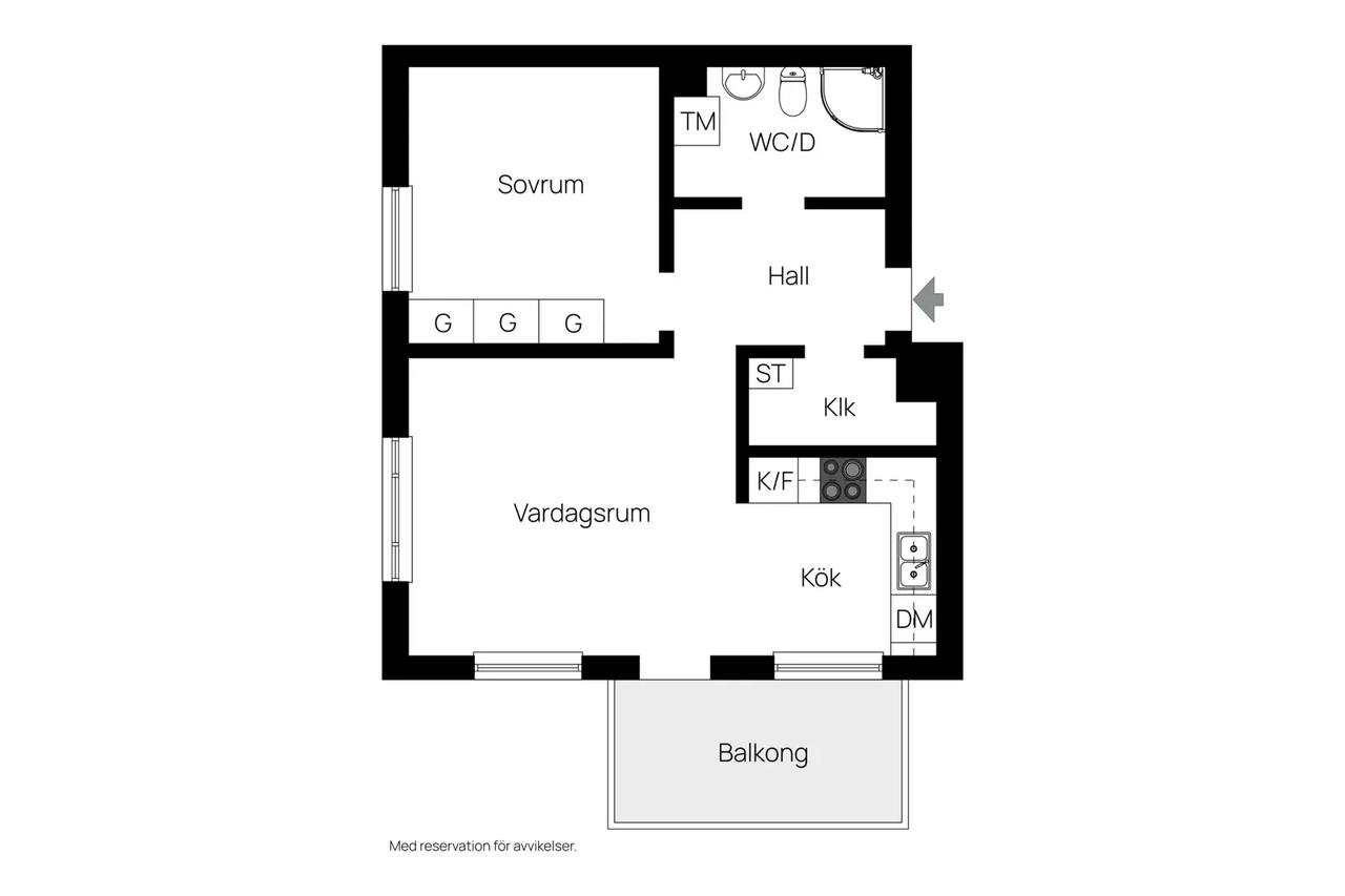 Floor plan for Krikongränd 2