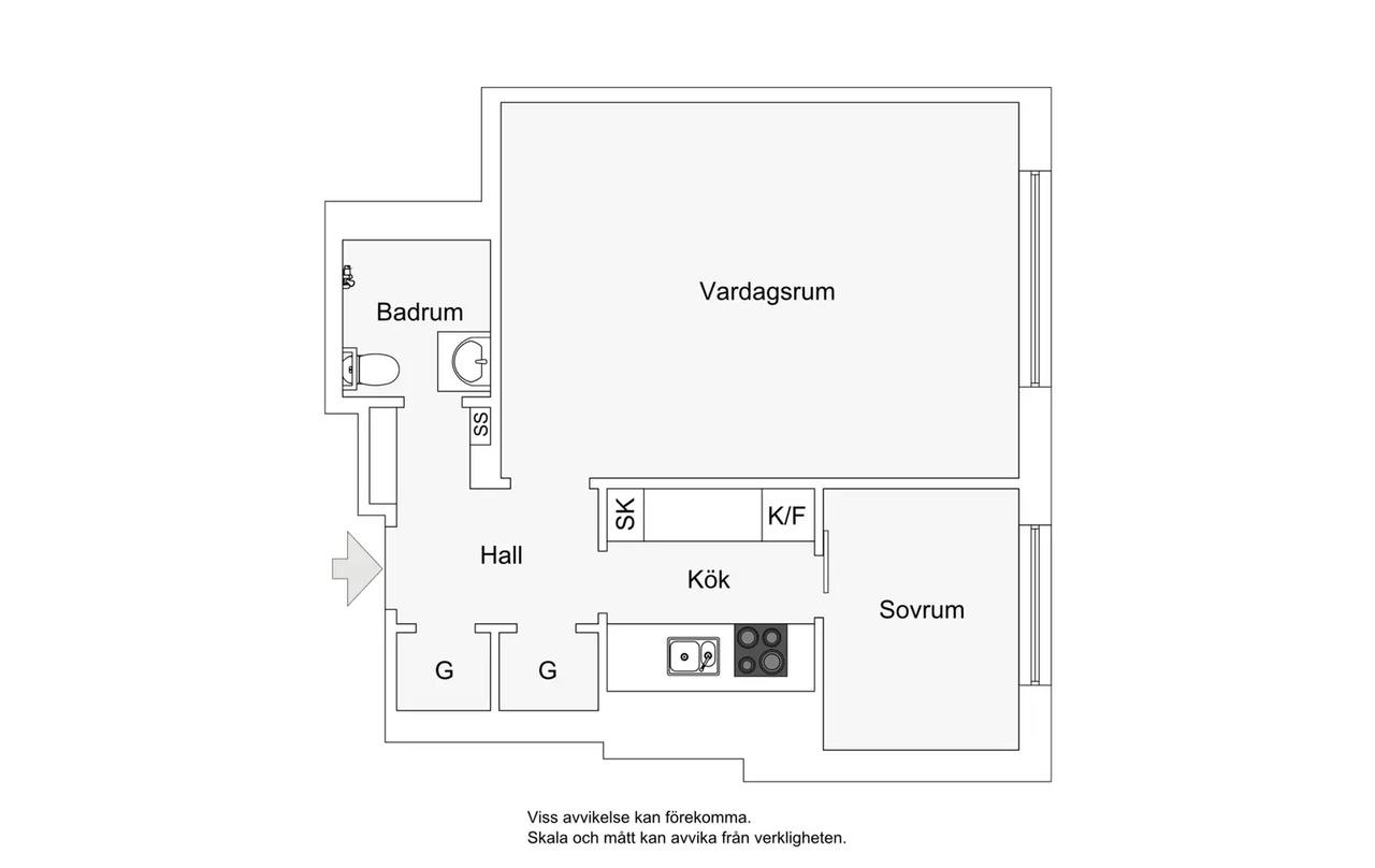 Floor plan for Gammelgårdsvägen 19