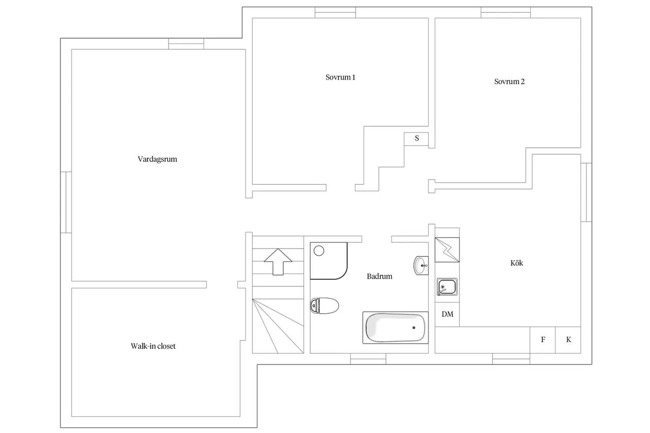 Planritning för Jullestigen 6