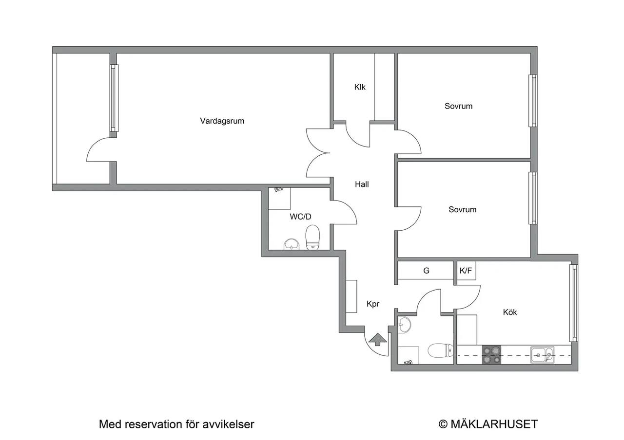 Floor plan for Krysshammarvägen 42