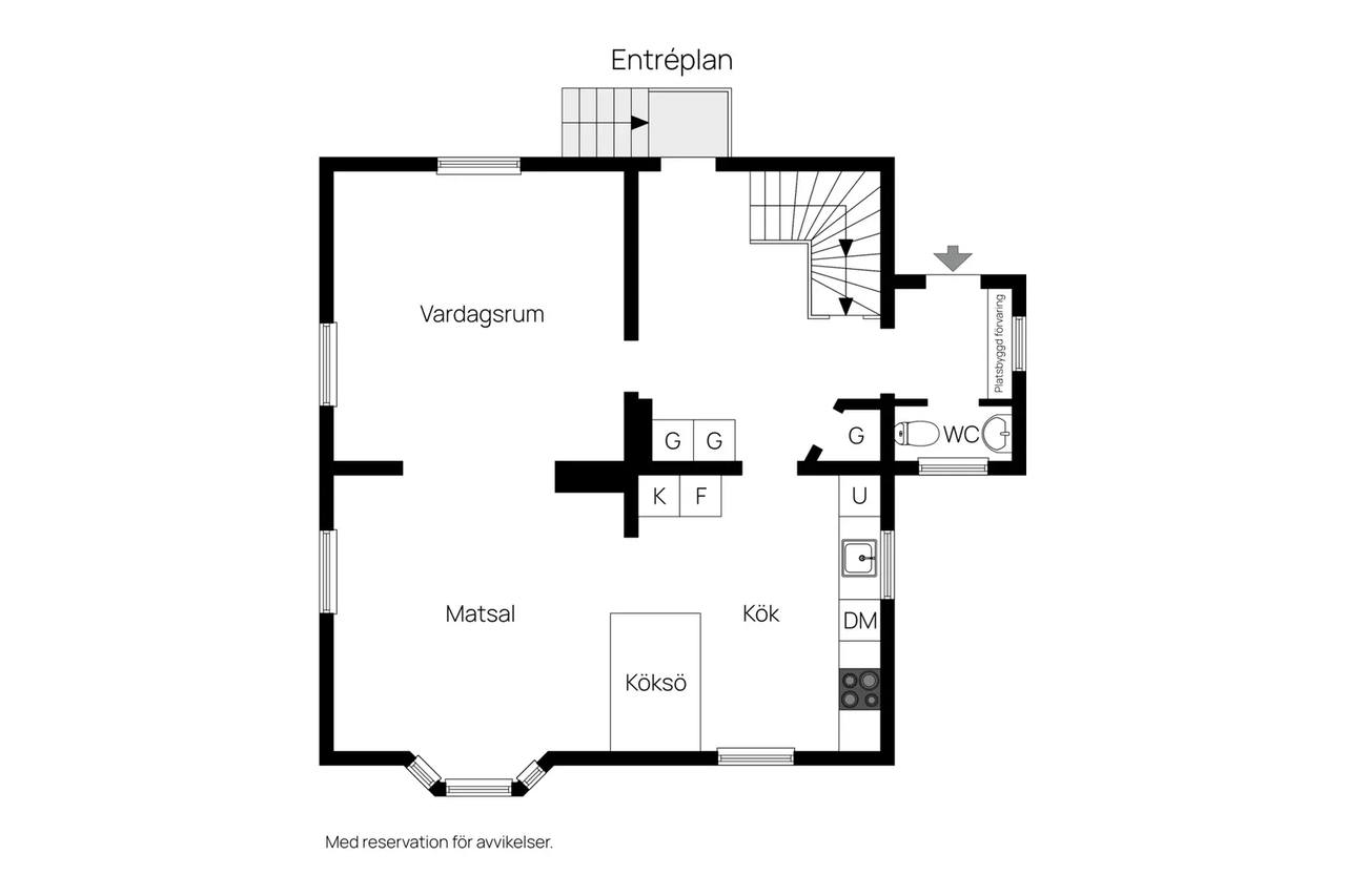 Floor plan for Linnégatan 18