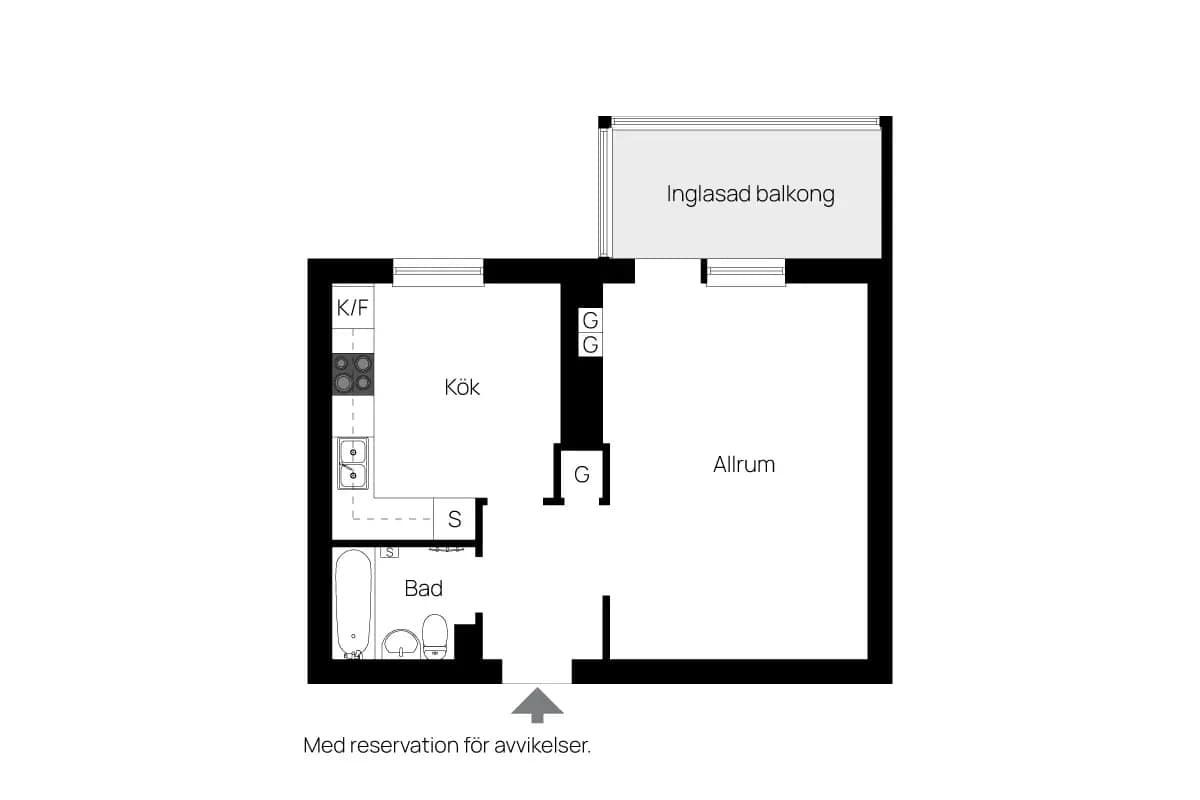 Floor plan for Krokslätts Parkgata 69 A