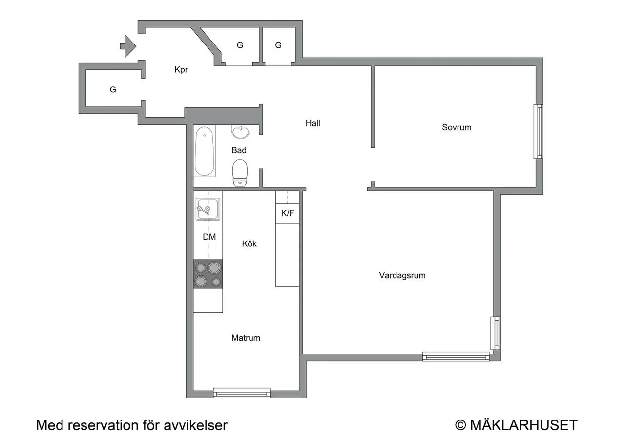 Floor plan for Fågelsången 4