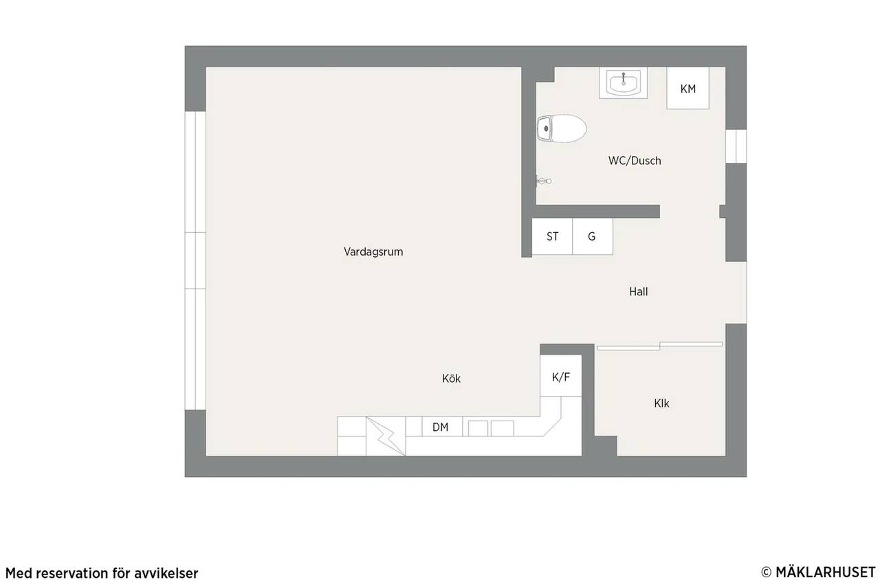 Planritning för Kavaljersvägen 14f