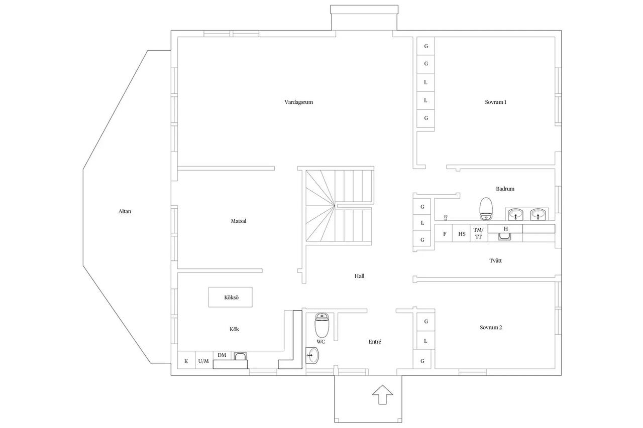 Floor plan for Lilla Cedergatan 9