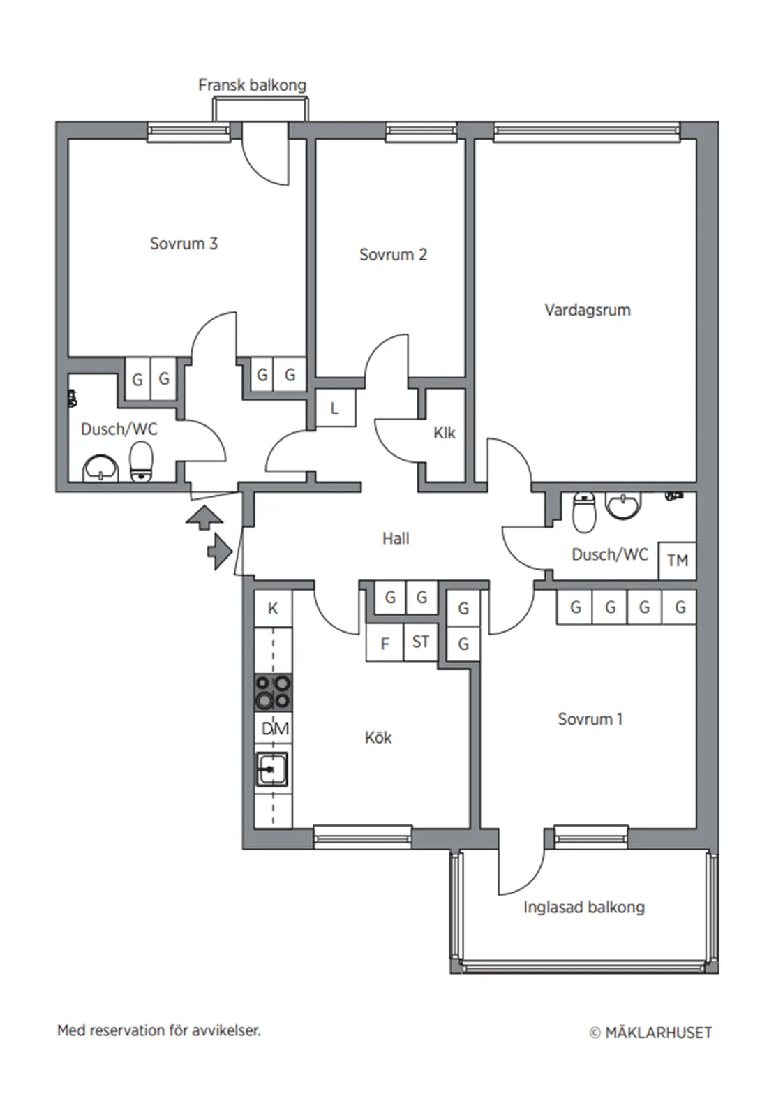 Planritning för Västra Ringvägen 104