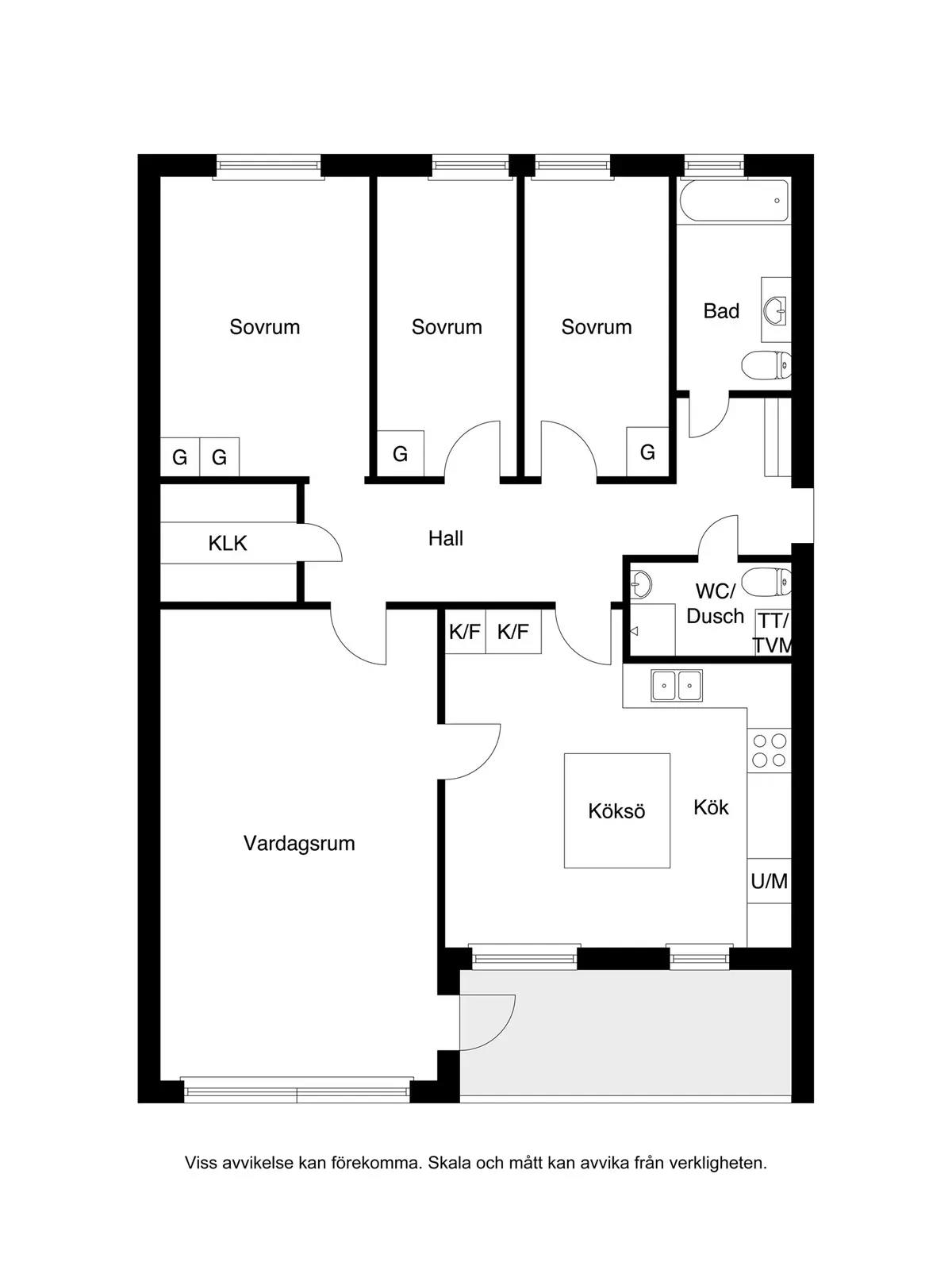 Floor plan for Hyacintgatan 25