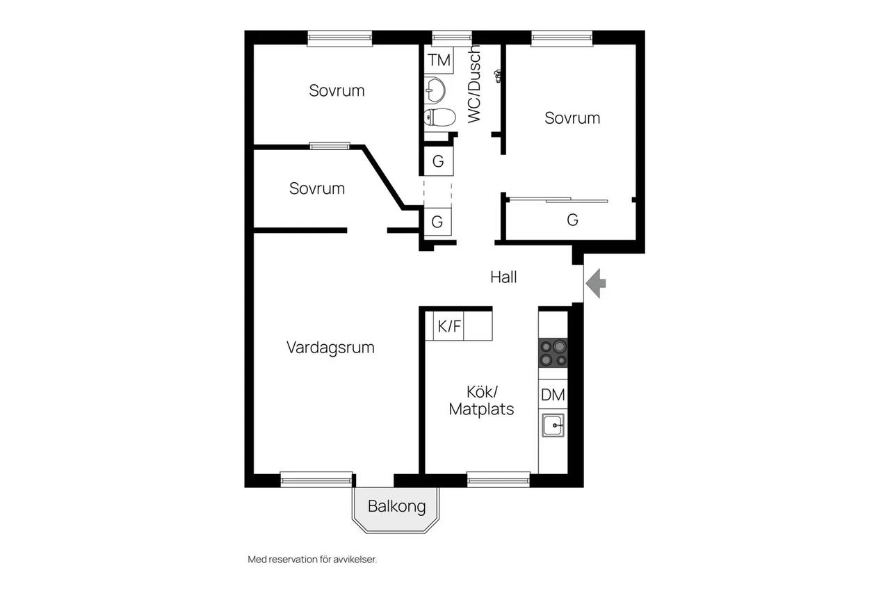 Planritning för Söderarmsvägen 19