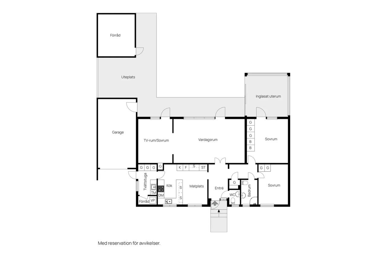 Floor plan for Plommonvägen 7