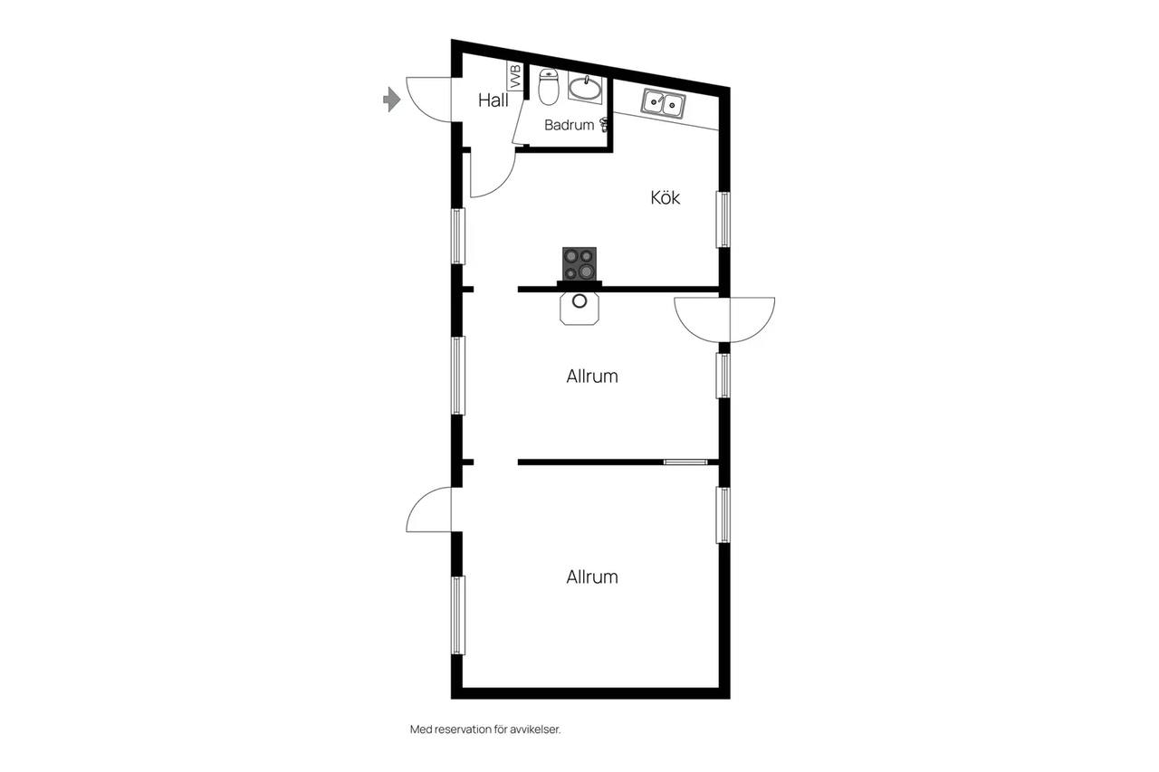 Floor plan for Nobelvägen 77