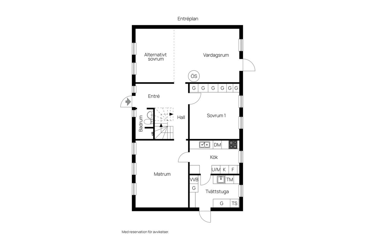 Floor plan for Meteorvägen 23B