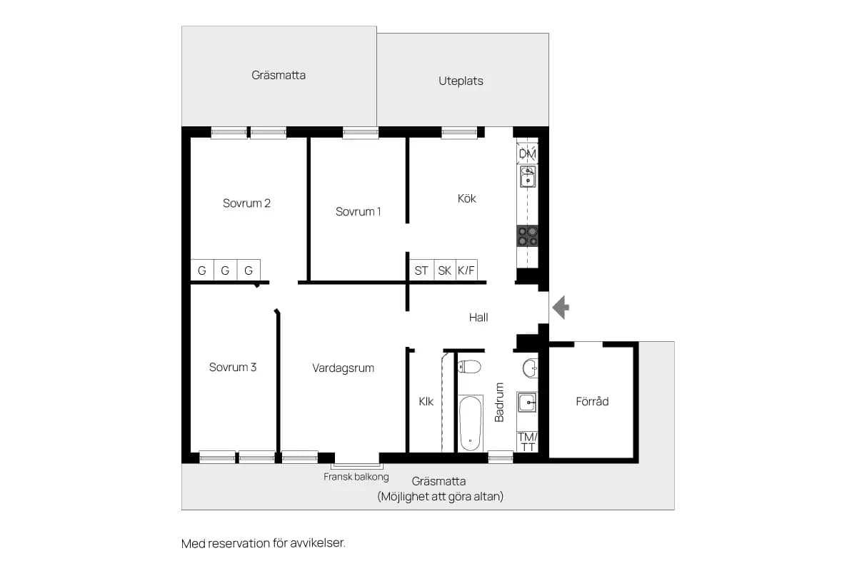 Floor plan for Eklanda Skog 81