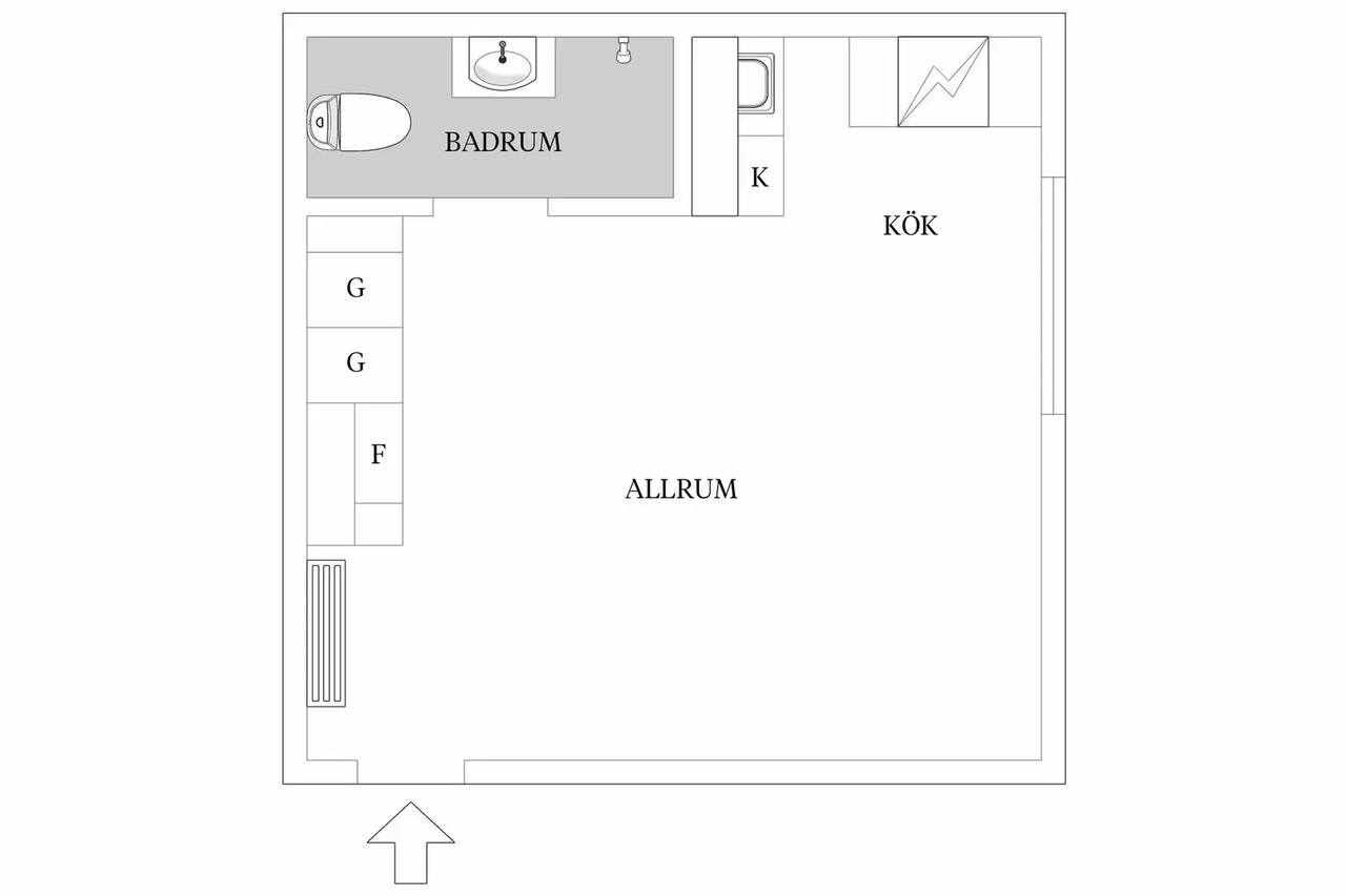 Planritning för Klostergatan 18