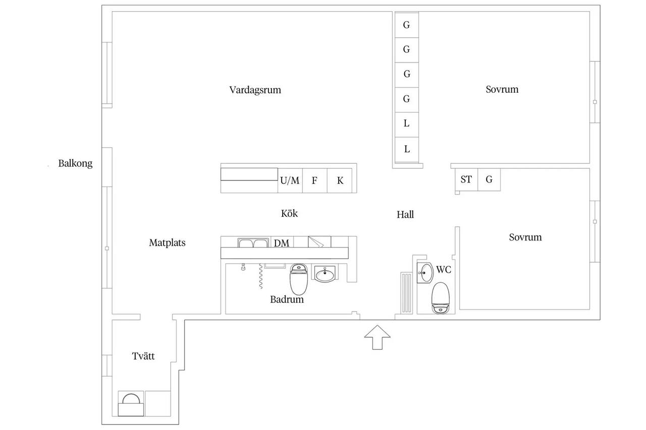 Planritning för Parternas gränd 17