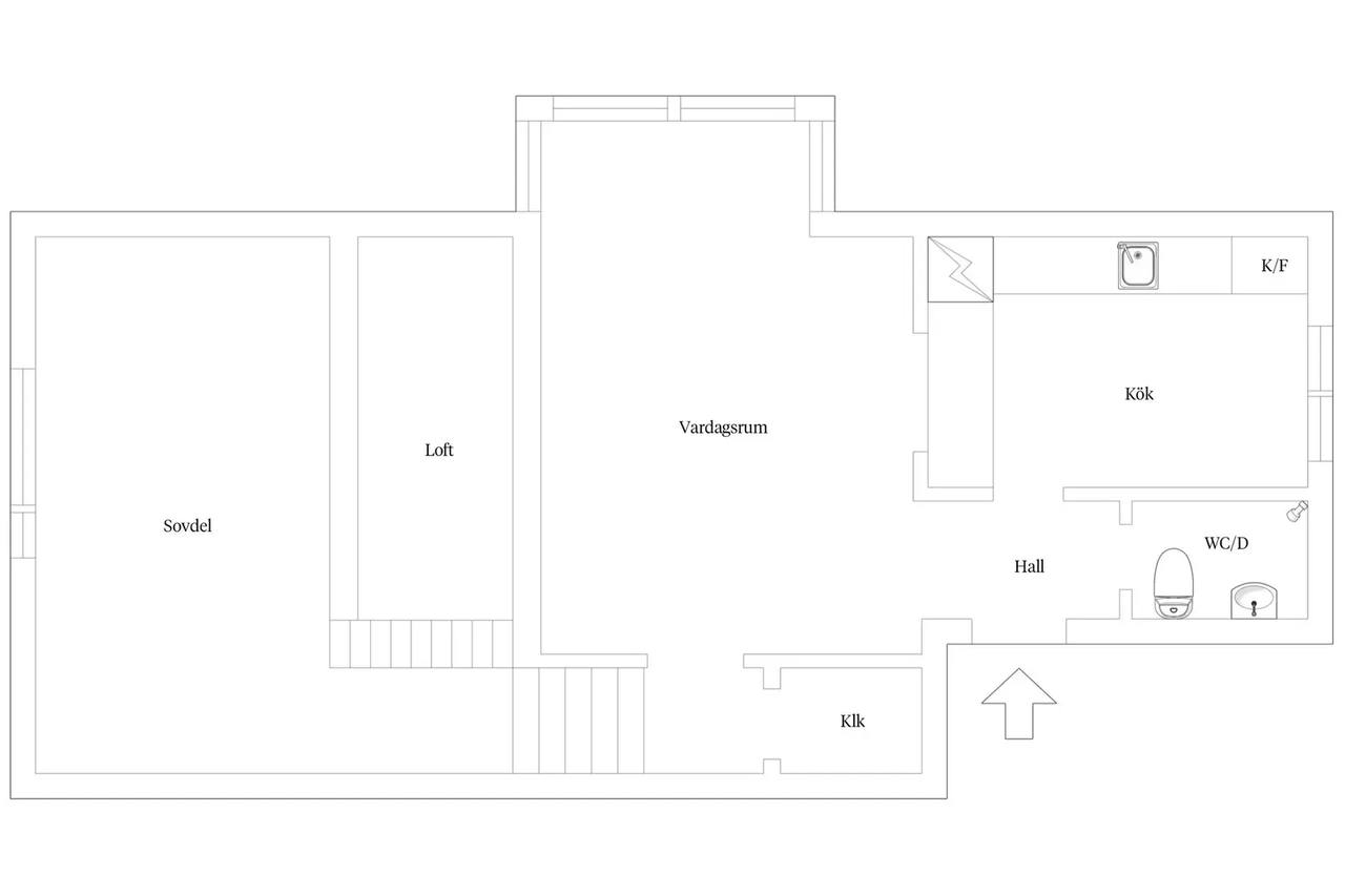 Floor plan for Lönngatan 36A