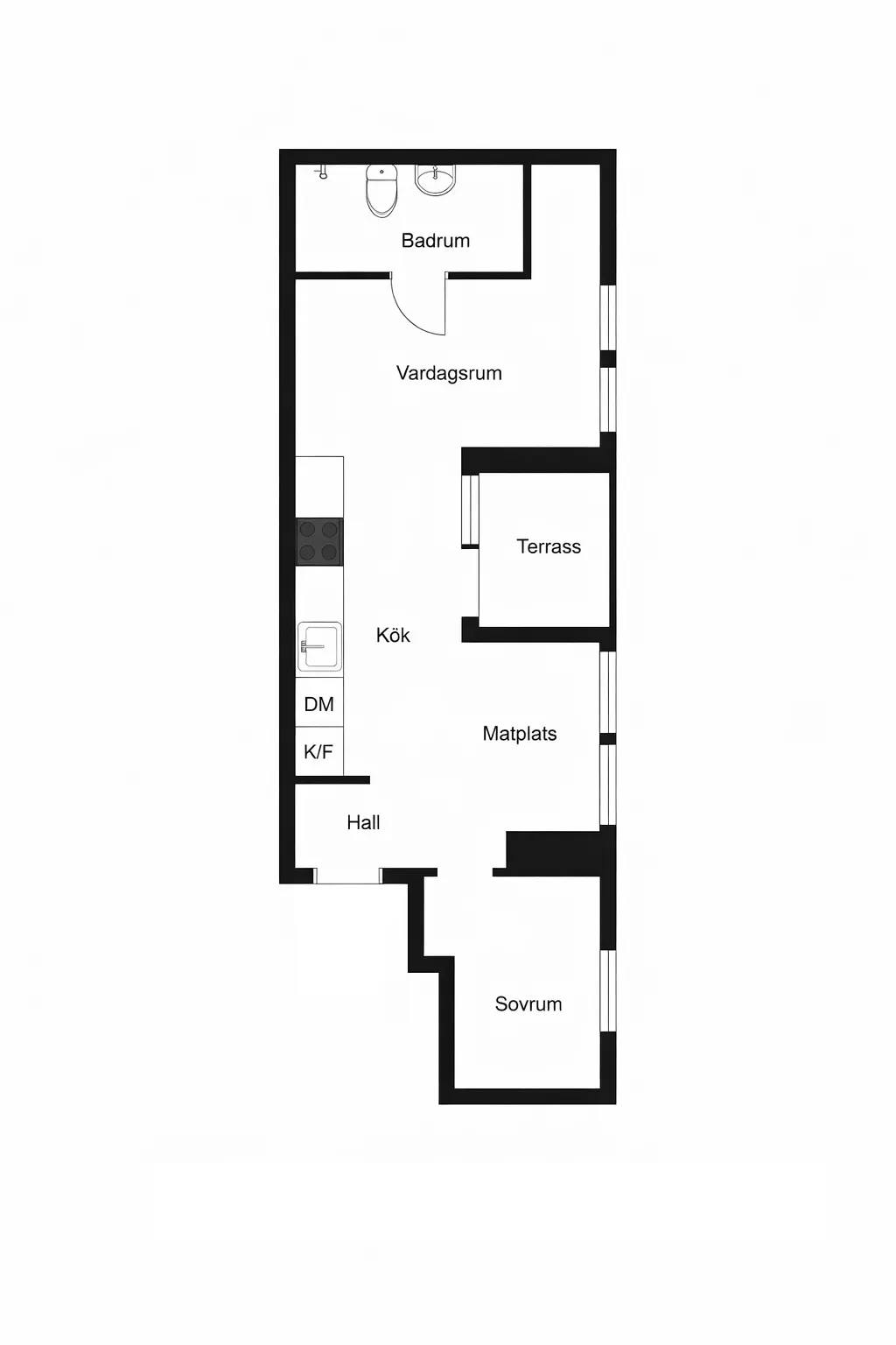 Planritning för Brändströmsgatan 9B