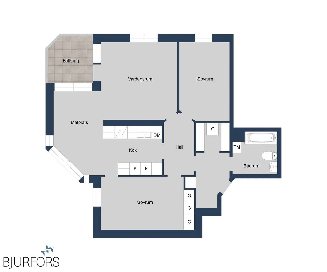Floor plan for Albyvägen 9